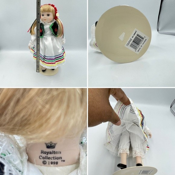 Royalton Porcelain Doll 1998 Wanda Storybook Doll Hand Painted Poland 10 Inches - Picture 11 of 16